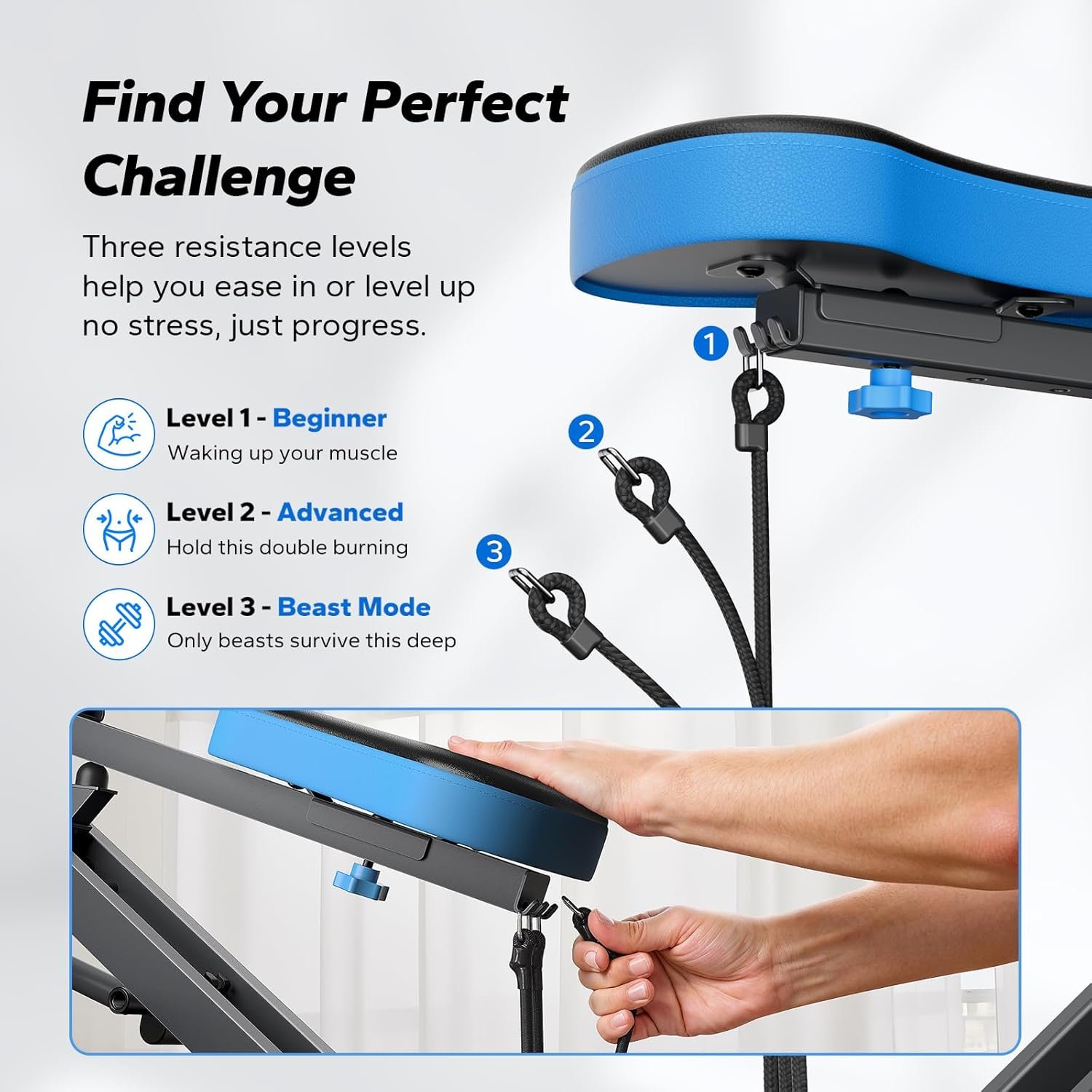 MERACH Squat Machine – Adjustable Resistance Foldable Leg Trainer for Glutes & Full-Body Workout, 350lbs Capacity - Image 4